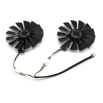ASUS RX 570 RX 470 580 용 원본 GPU 쿨러 팬 그래픽 카드 팬 FDC10M12S9-C, 둘