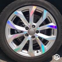휠스티커 차량용 자동차 홀로그램 데칼 스티커, 아우디 A6 18인치