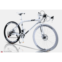 알루미늄 10만원대 로드자전거 로모티브 립락 알톤, 흰색과 검은색 24단 60칼