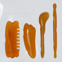 괄사 마사저 종아리 휴대용 갈사 괄사기 얼굴 경락 기구 마사지 크림 처진 볼살 리프팅 4P세트, 본품4P