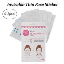 리프팅테이프 40/80 Pcs/Set 테이프 얼굴 보이지 않는 성형수술 장치 여우 눈 모양 V 페이스 슬리밍 스티커, 04 Type3-40pcs