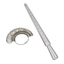 보석 세공 야스리 공구 도구 수공구 연마 금속 조각 반지 금 은 줄 측정 metal uk ring sizer mandrel ring size measure tool finger, 링 게이지와 스틱