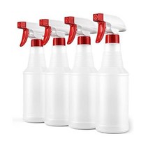 LiBa 스프레이 병4팩 16온즈 리필 가능한 세정용 빈 병 헤어 스프레이 워터링, 16 Oz/ 4 Pack