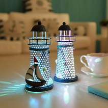 한소픈 여름소품 LED 등대 무드등 여름디스플레이 테마소품 여름인테리어 돛단배 갈매기, D타입-작은배