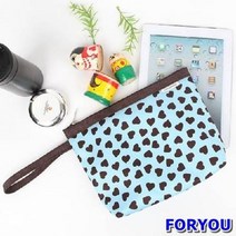 Foryou16736 파우치 클러치백 여행 스카이블루 여성 다용도 생활 클러치 핸드백