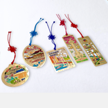 한국민예사 전통 금장 금속 책갈피 북마크, 34 낙엽