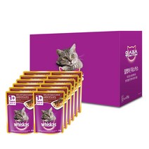 위스카스 고양이 주식 파우치 구운 고등어, 85g, 12개