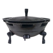국내산 주물 손잡이 화로 구이판세트 대형 50cm 65cm 숯불구이 모닥불 불멍화로, 화로구이세트50cm(주물화로+솥뚜껑구이판)
