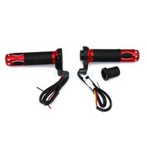 오토바이 도미노 슈퍼 소프트 그립 범용 이태리 핫 스쿠터 전기 가열 핸드 워머 알루미늄, 그물, Red