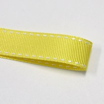 선물포장리본 꽃포장리본 골지 스티치 리본 (폭 5mm 길이90m)(폭 10mm/15mm 길이 45m), 7(노랑)