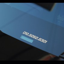 심플한 번호만있는 전화번호스티커 주차번호, 10cm각진체(골드), 1개