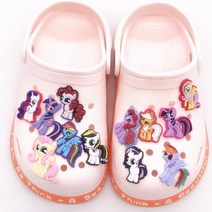 크록 자비츠 장식 악세사리 참 세트뜨거운 판매 50Pcs 만화 유니콘 Ponys 말 핑크 신발 매력 액세서리 악