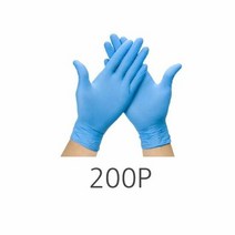 비바 내구성과 위생을 보완한 고무 라텍스 장갑 X 200P, 단품, P000DQDL/블루L