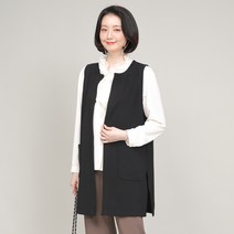 애비뉴투지 엄마옷 모던 정장 베스트 봄 가을 라운드 오픈 조끼 V01366