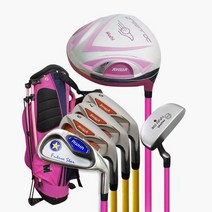 키즈 골프채 풀세트 6종 주니어 아동클럽 남/여 키에따른맞춤 아화골프, 100~110cm/핑크오렌지 계열