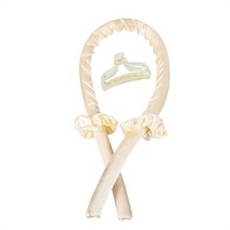 곱슬 머리 유물 게으른 사람들은 머리 큰 파도 수면 스타일 수면 컬링 아이언없는 뜨거운 물 리플 헤어 헤어 헤어 여성, 스노우 버드 고무＋2헤어밴드＋1헤어핀