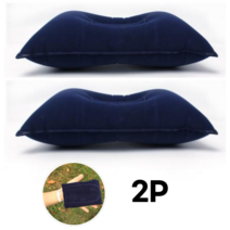 르로끄 캠핑 베개 휴대용 에어 필로우 2P 세트, 네이비, 2개