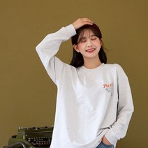 가바바 여성 맨투맨 피자 그림이 있는 데일리 긴팔 티셔츠 G39354
