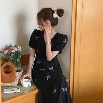 안나 플로 원피스 플라워 롱원피스 하객룩