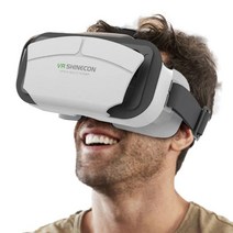 VR헤드셋 스마트폰VR VR기기 3D헤드셋 영화를 보는 을 위한 3d 전화 조정 가능한 편안한 고글안경 4.5-7.0 인치 화면 호환, 없음