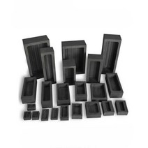 사각형 흑연 틀 금속 가공 사각 도가니 용융 제련, 3kg 125x80x40 내부105x60x30