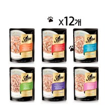 쉬바 주식파우치 70g 고양이 파우치 간식, 참치와 닭고기, 12개