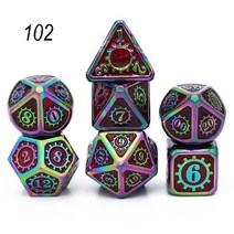 보드게임 주사위 금속 다면체 세트 7pcs soft drawstring dice 1세트, 102