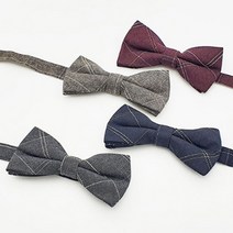 파티 드레스코드 세미 정장 수트 신랑 남친 체크 보 타이 나비 넥타이