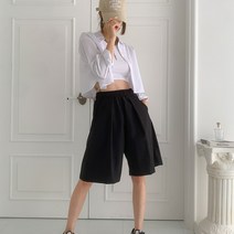 민트위니 여성용 밴딩버뮤다 팬츠 오버핏 바지 빅사이즈