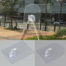 재사용 되는 붙이는 매직 후크 행거 고리 걸이 리무버블 유리 창문 주방 욕실, 기본, 투명 타원
