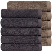 10장 두꺼운 호텔수건 40수 코마사 200g 챠콜그레이 5p + 모카브라운 5p, 차콜그레이, 모카브라운, 10개
