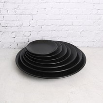 CRAART 블랙 호텔웨어 한식 접시 7size, 6인치