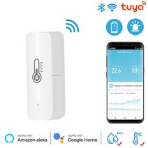 스마트 온습도계 Tuya 와이파이 + 블루투스 듀얼 모드 온도 습도 센서 실내 지그비 알람 음성 제어 알렉사, 05 No Screen-WIFI