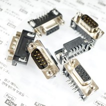[파츠키츠] DR-9S 기판용 앵글타입 RA D-SUB 시리얼9핀 PCB타입 RGB 컨넥터, DR-9S [수/Male]