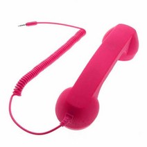 옛날전화기 레트로 다이얼 엔틱 유선전화기 휴대폰 핸드폰 마이크 포함, 8.Rose Red