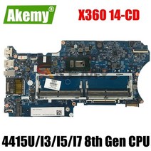 HP PAVILION X360 14-CD 노트북 마더 보드 메인 보드 14-CD 17879-1B 마더 보드 4415U I3 I5 I7 8 세대 CPU 포함, I3-8th Gen