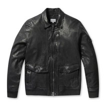 series 빈티지 블루종 가죽 점퍼_SAUDS23301BKX