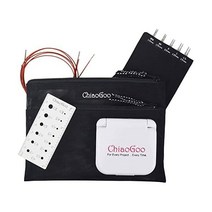 ChiaoGoo 트위스트 스테인리스 스틸 교환 뜨개바늘 뜨개질 세트 5인치(13cm) S(7500 M)