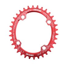 자전거 크랭크암 Deckas-타원형 체인링 104BCD 시마노 MTB 자전거용 링 32t 34 36 38T 초경량 톱니 플레이트 체인휠 104 bcd, 02 red_02 34T