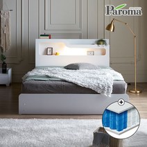 파로마 파로마 에단 평상형 킹 수납침대 7존포켓매트리스, 화이트