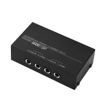 ammoon 1/4 인치 TRS 입력 출력과 초소형 흠 파괴자 2 채널 제거기 노이즈 필터, 검정