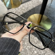 잠자리 안경 투브릿지 안경테 슬림 대두 패션 오버핏 레트로 여자 남자 가벼운