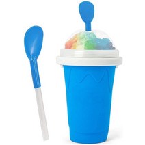 아이스크림 도구 350ml 급속 냉동 스무디 내구성 슬러시 스크림 메이커 스퀴즈 슬러시 빠른 냉각 컵 밀크 쉐이크 병 스무디 컵, 씨엔, 푸른