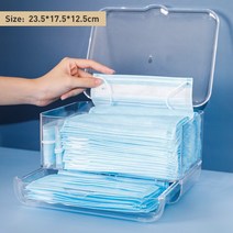 마스크보관함 케이스 오염방지 사무실 병원 공공기관, 투명한 저장 폴더 20 개 팩