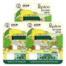 멘소래담 립아이스 레몬 립밤x3개 SPF15 과일 자외선차단 프리미엄 립케어, 3.5g, 3개