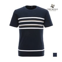 인디안 TREMOLO 스트라이프 코튼 반팔 티셔츠_TRNASVM4161
