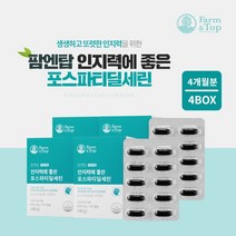 머리 뇌 두뇌 혈관 세포 기억력 인지력 관리 도움 개선 에 좋은 먹는 포스파티딜세린 건강 영양제 수험생 고시생 고3 직장인, 4BOX(4개월분)