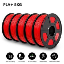 Enotepad absplapetgsilk 3d 프린터 필라멘트 1.75mm 5roll 정확도 +- 0.02mm 100 거품 없음 빠른 배송, PLA Plus red_CHINA