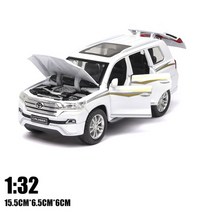 자동차 다이캐스트 자동차모형 1:24 1:32 도요타 랜드 크루저 suv 자동차 모델 합금 다이 캐스트 클래식 럭셔리 자동차 즐겨 찾기 선물 어린이 장난감스포츠카 다이캐스트, 32cz 노박스 화이트