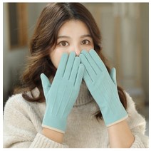 폼폼장갑 봄 가을장갑 여성 얇은 야외 라이딩 전차 운전 바람막이 방한 접촉함 스크린 보호함 따뜻함 겨울 2658251096, 그린 여성 (봄가을 시티 가볍다 얇은